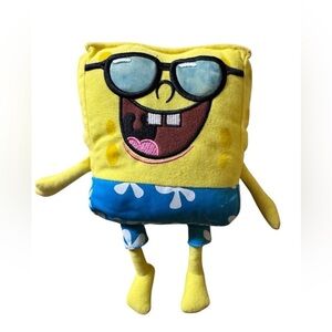 Nickelodeon SpongeBob SquarePants Plush Toy with Glasses Blue Shorts 10”